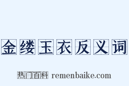 金缕玉衣反义词是什么意思的图片